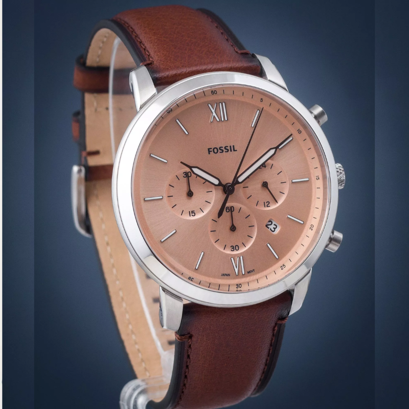 Fossil Neutra Chronograph Quartz Rose Gold Dial Men's Watch